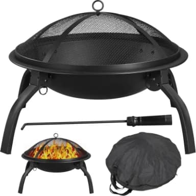 Yaheetech Feuerstelle Ø 54 cm mit Funkenschutzdeckel Bewertung