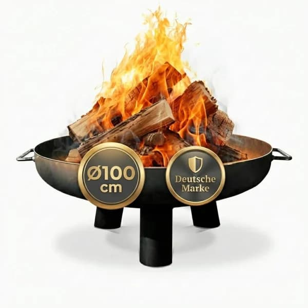 SOUK ONE Feuerschale Kreta Ø 100 cm mit Dreibein-Stand
